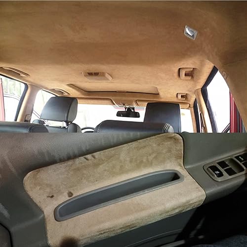 Miniatura 7 de Moyishi Tela de gamuza marrón con material de respaldo de espuma para el hogar automotriz, forro de maletero de puerta de asiento, reemplazo de