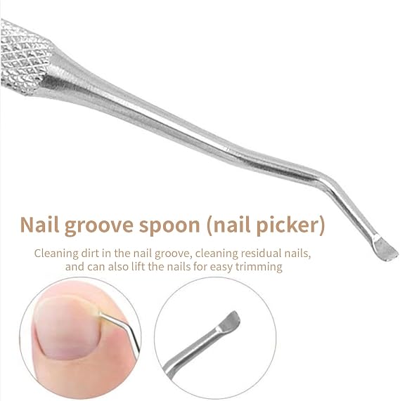 2 Types Ingrown Toenail Treatment Ingrowing Toenail Kit with 16Pcs Glue-Free Ingrown Toenail Patches, Ingrown Toenail Patch and Toenail Cleaning Spoon 17Pcs Total Nail Care Protect Toe Nail