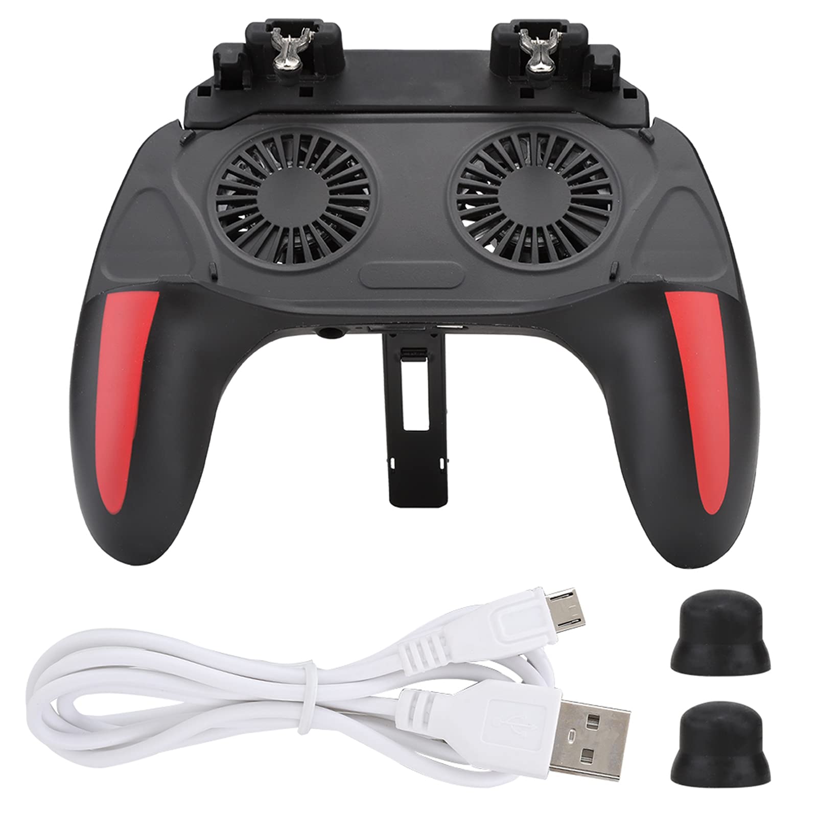 Diyeeni Controller di gioco mobile, controller portatile portatile PUBG con Power Bank e ventola di raffreddamento, controller mobile per Android e iOS da 4,7 a 6,5 pollici