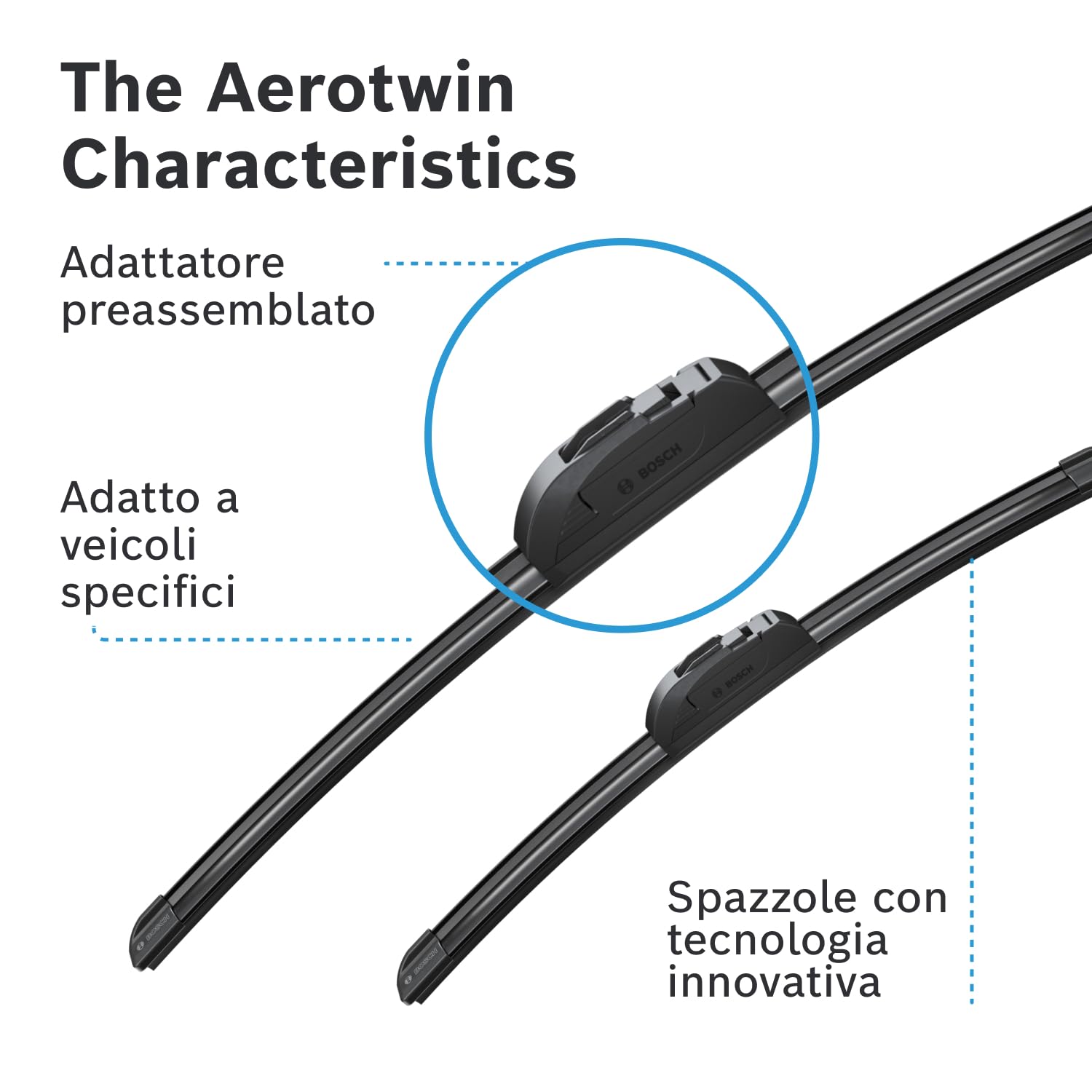 Bosch Automotive Tergicristalli Aerotwin Ar989S, Lunghezza 575Mm/400Mm, 1 Set Per Parabrezza Anteriore