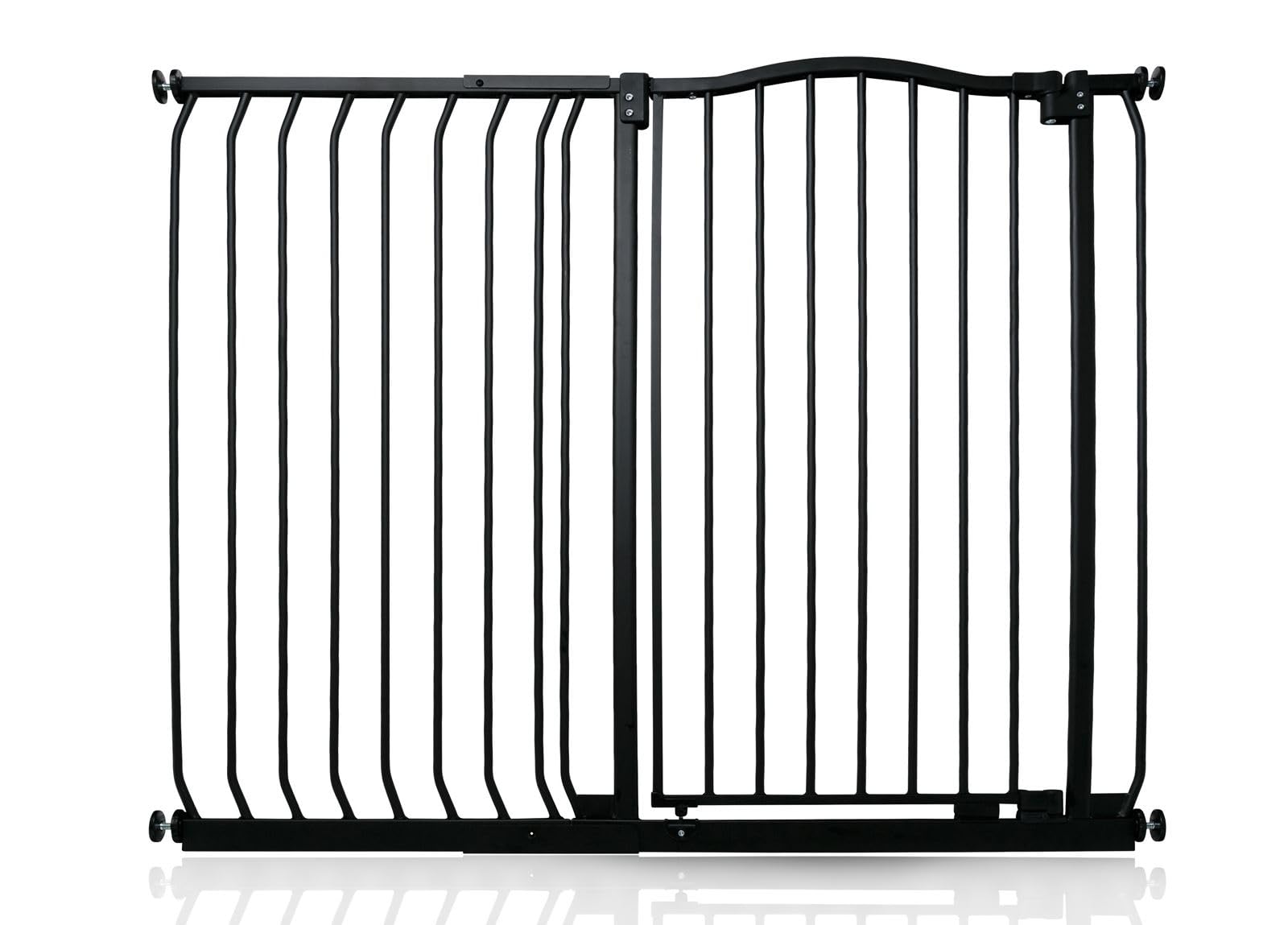 Safetots (Matt 116Cm - 125Cm) Extra Tall Curved Top Gate Black