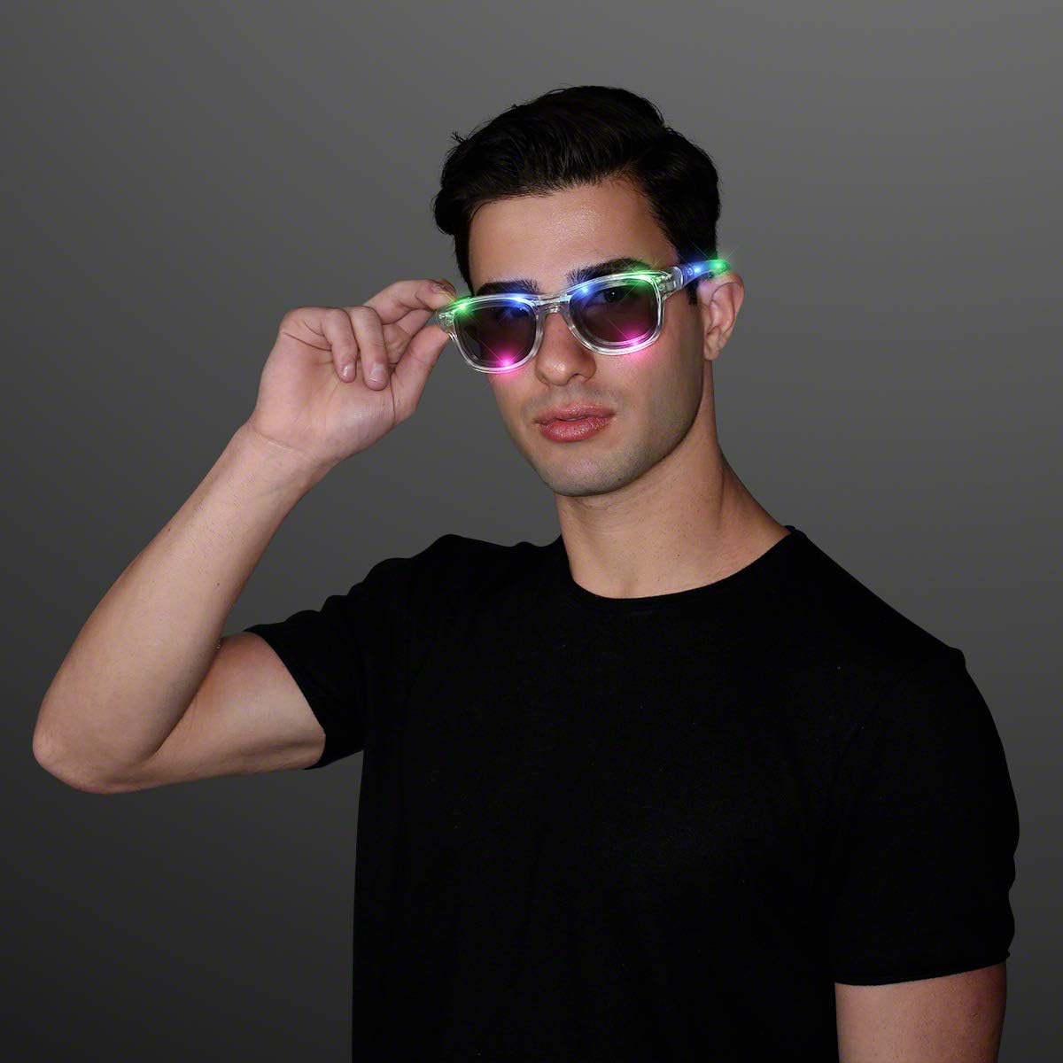 FlashingBlinkyLights Assorted Cool Shades Light Up LED Party Glasses (Set of 12)