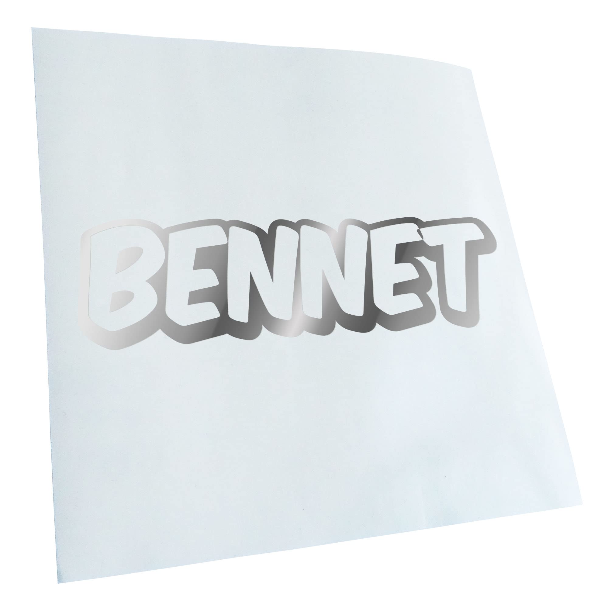 Kiwistar Bennet First Name Boys Sticker 25 Colours Neon Matt