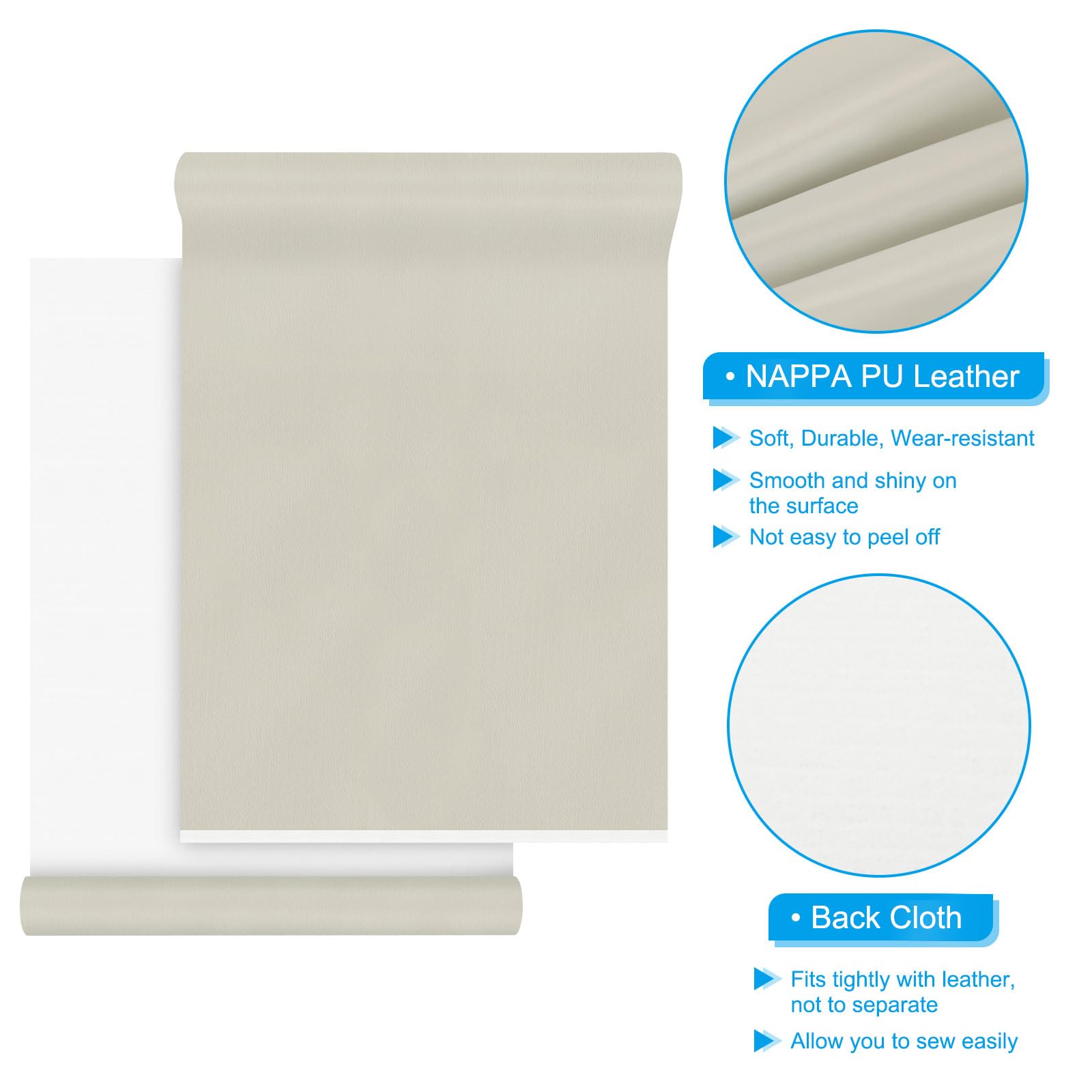 PATIKIL 54x19.7x0.03 Inch Faux Leather Sheets - Image 3