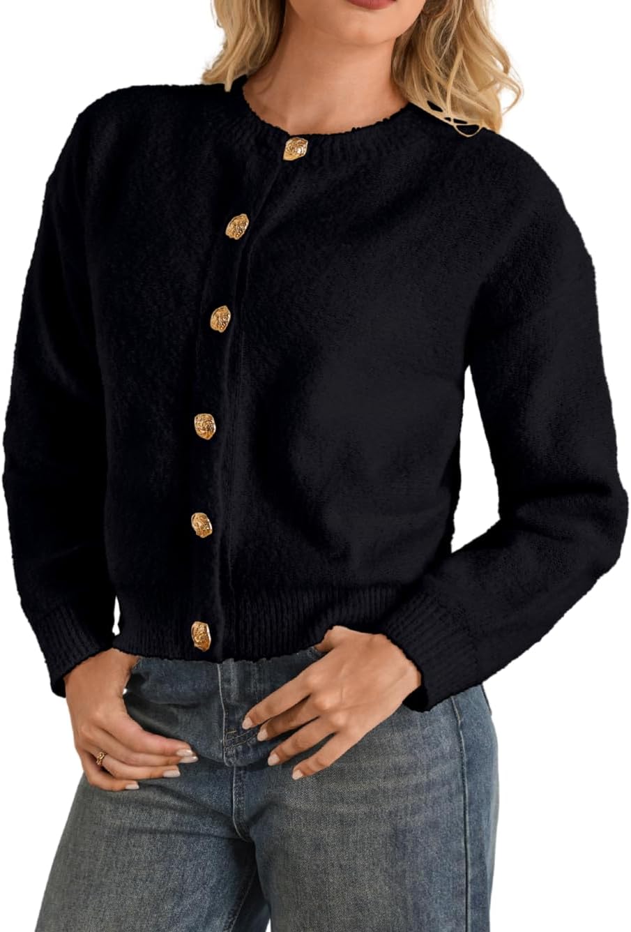 Chunky Knit Cardigan,Button Sweater Jacket for Women,Fall Trendy Cozy Cardigans