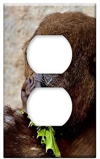 Switch Plate Outlet Cover - Gorilla Feeding Hungry Greedy Zoo Hellabrunn Feed 2