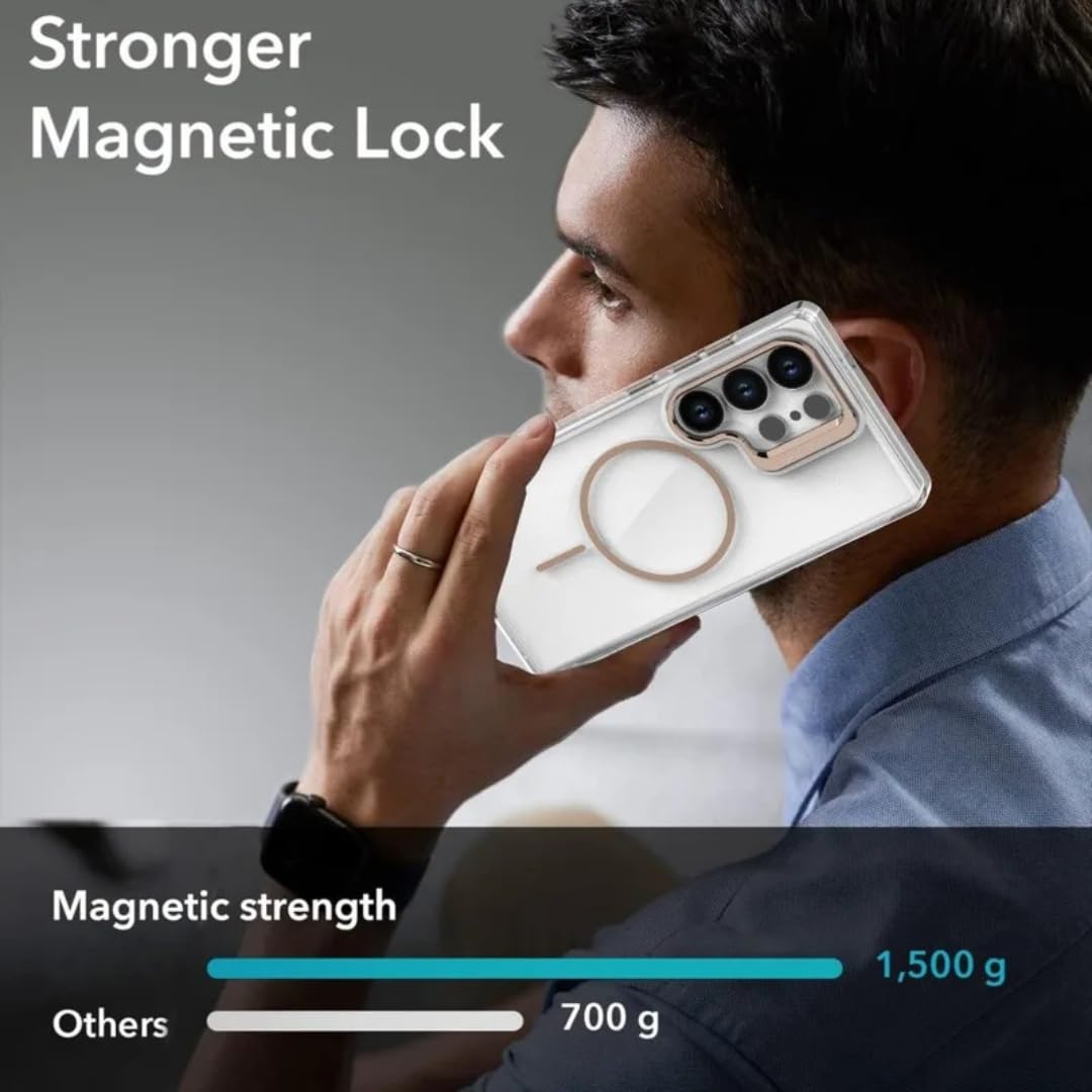 Luksusowy, przezroczysty magnetyczny uchwyt na obiektyw do Samsunga S26, S25 Ultra, S24, S23 Plus, A57, A37, A56, A17, A36, A55 (do Galaxy S25/czarny)