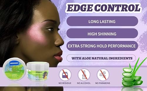 Arhgoat BLZY1-8 Edge Control Perfect Performance Long Lasting No White Residue Extreme Strong Hold High Shining With Aloe Natural Formula Hair Gel thumb #2