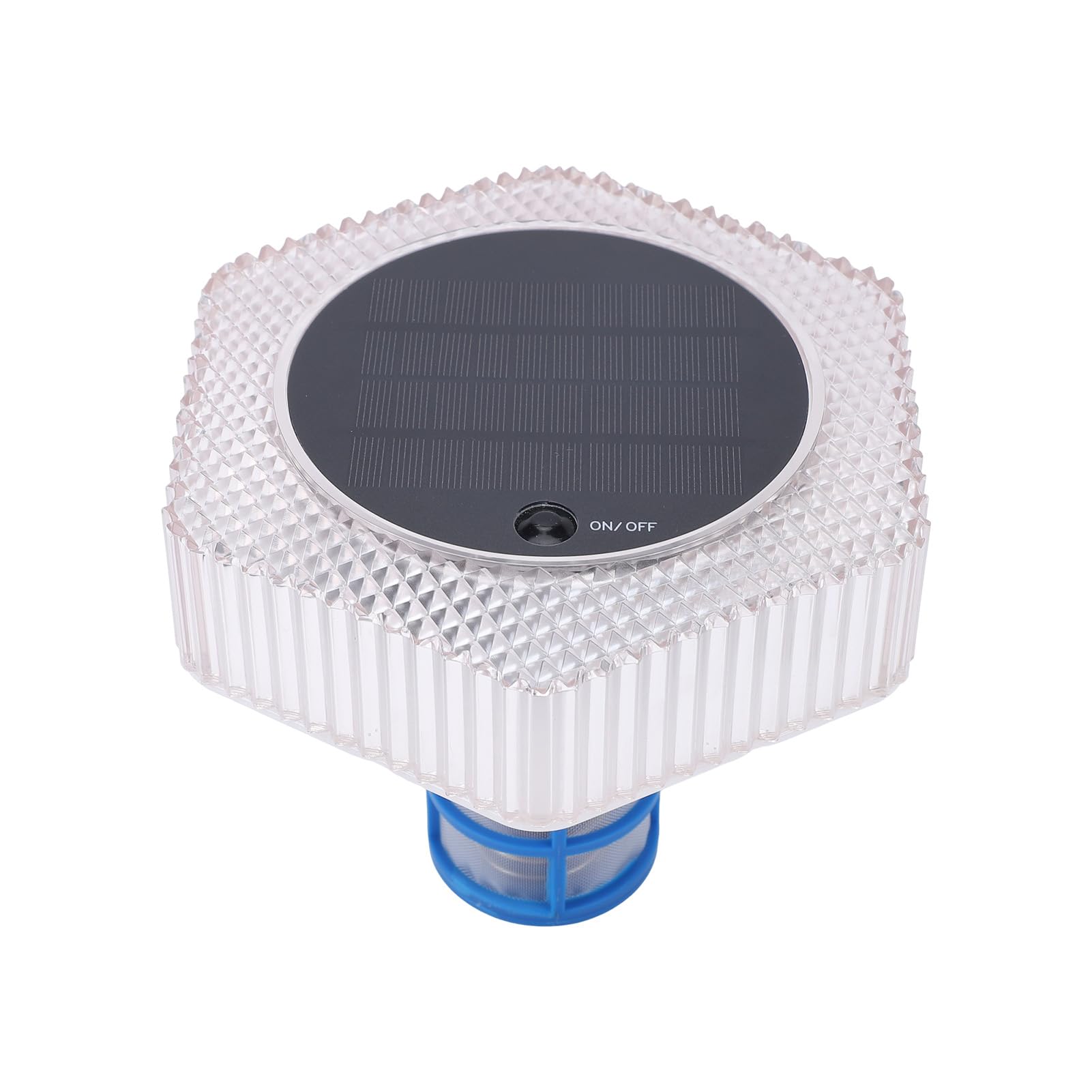 Tosuny Solar-Pool-Ionisator, Schwimmender Poolreiniger mit RGB-Farbwechsellichtern, Solarbetriebener Wasserreiniger für Salzwasser-Spa, Automatische Nachtbeleuchtung, Wetterbeständige Pool-Dekoration
