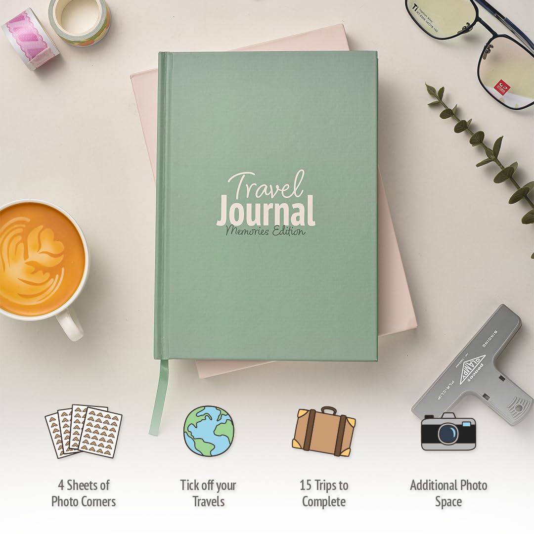 gateway22 Travel Journal Couples Edition, Travel Memory Book, Trip Diary, Photo Album, 136pgs - Image 3