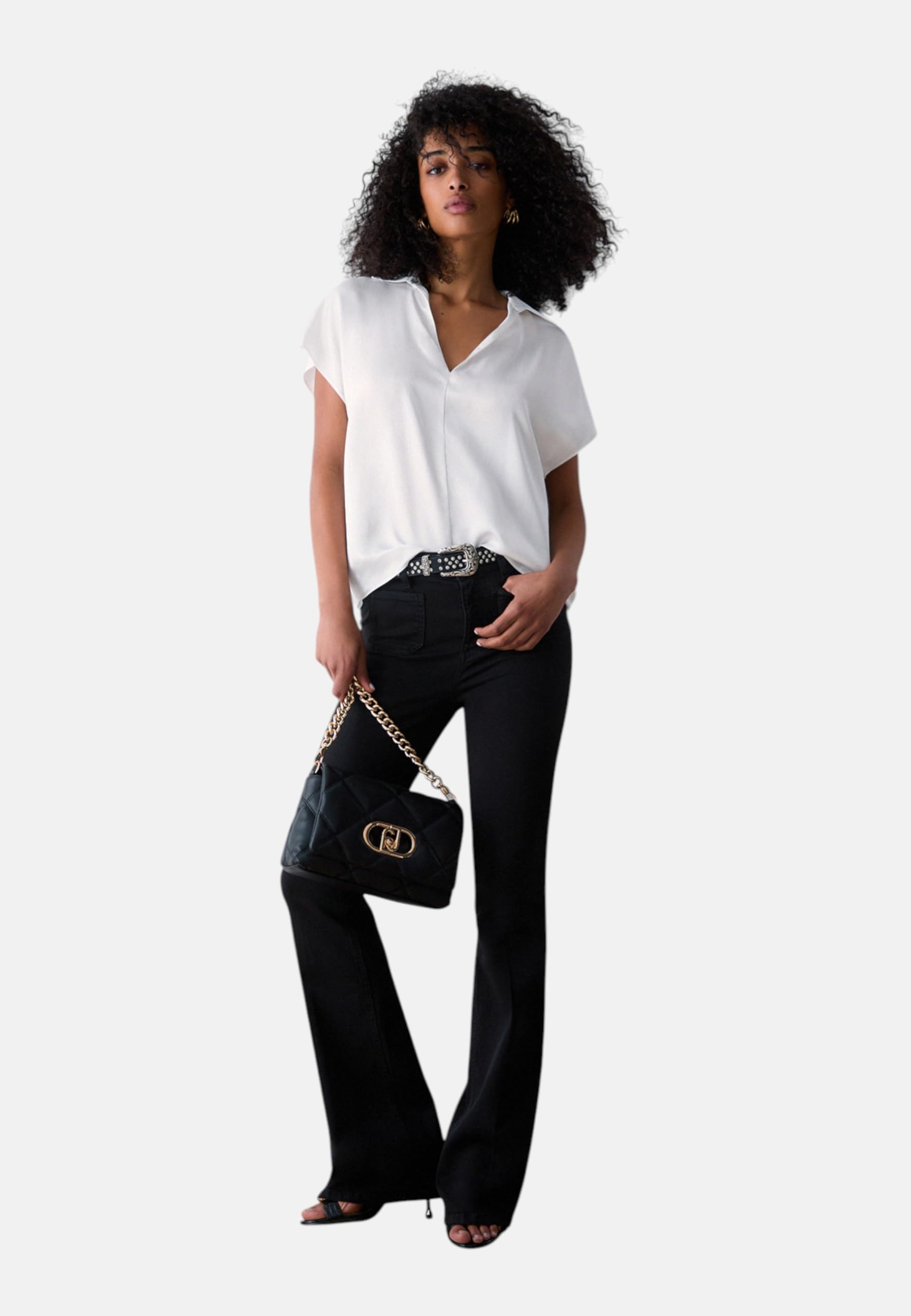 Liu Jo Donna Blusa Manica Corta Viscosa CA6288T2571
