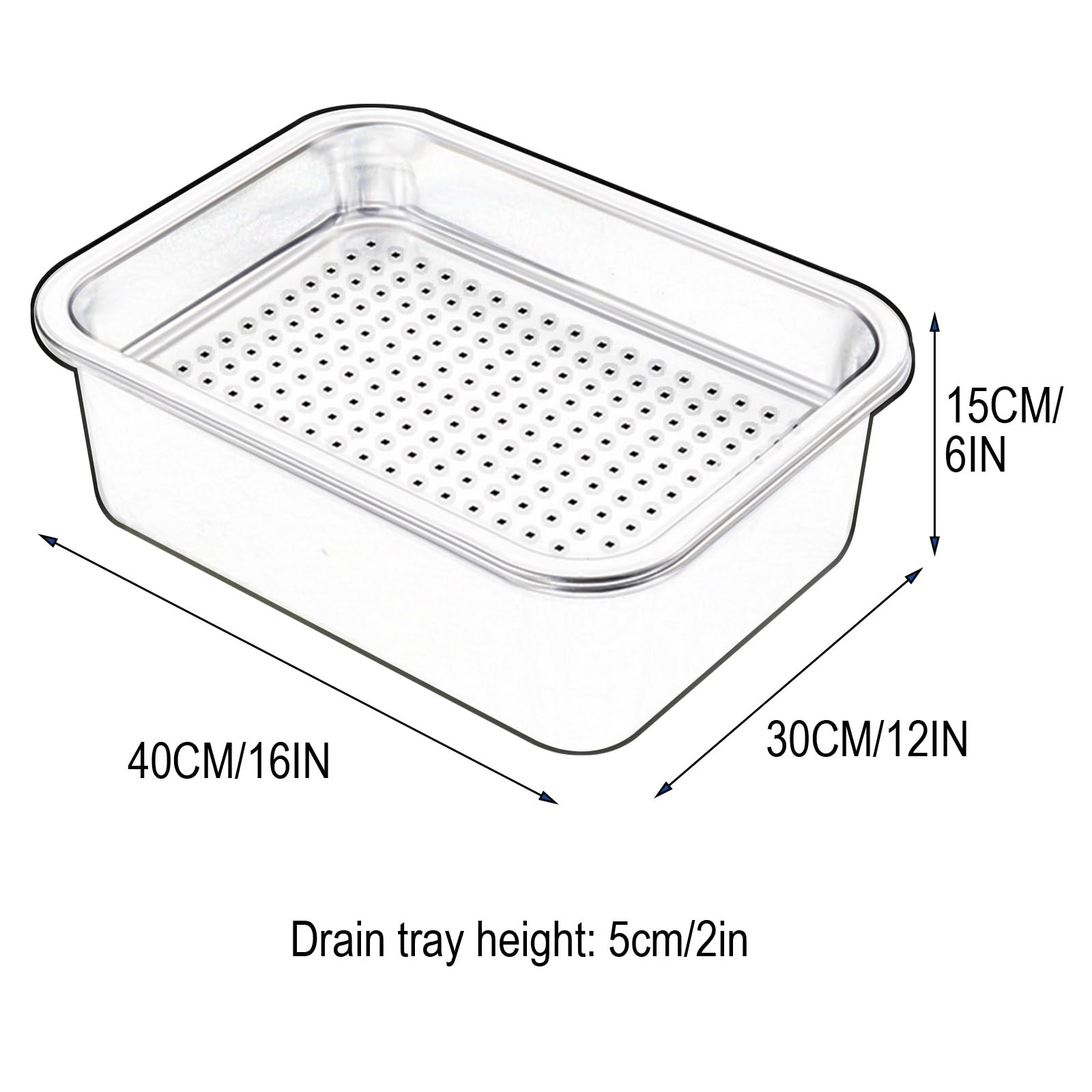 Vassoio da portata in acciaio inox 304, resistente al calore e alla corrosione, 50 x 35 x 10 cm, ideale per servire cibo, facile da pulire, cucina e ristorante