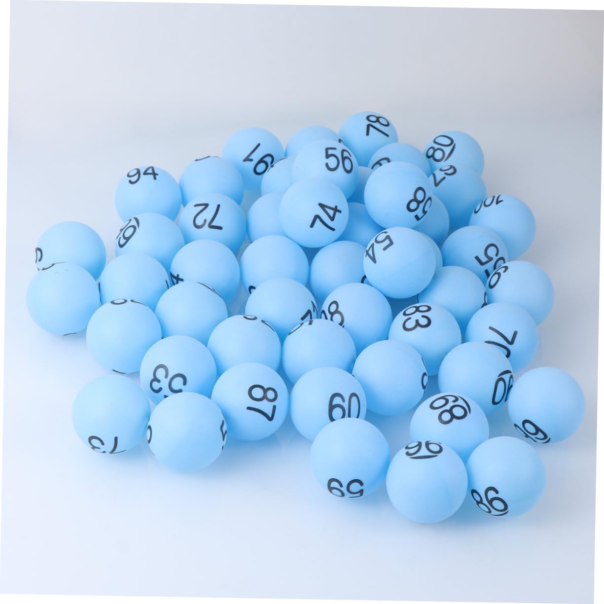 Mipcase 100Pcs Blue Printed Table Tennis Balls with Numbers for Game Party Decoration for Raffles Arts Cat Play and Entertainment Activities
