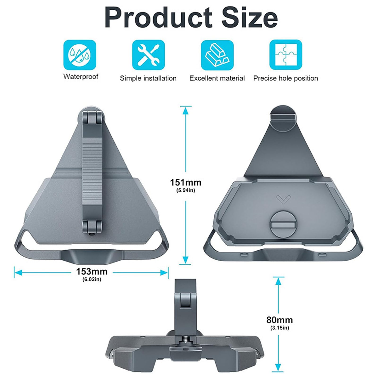 Supporto per Antenna Satellite Mini Dish, Regolabile 0.47-1.89in