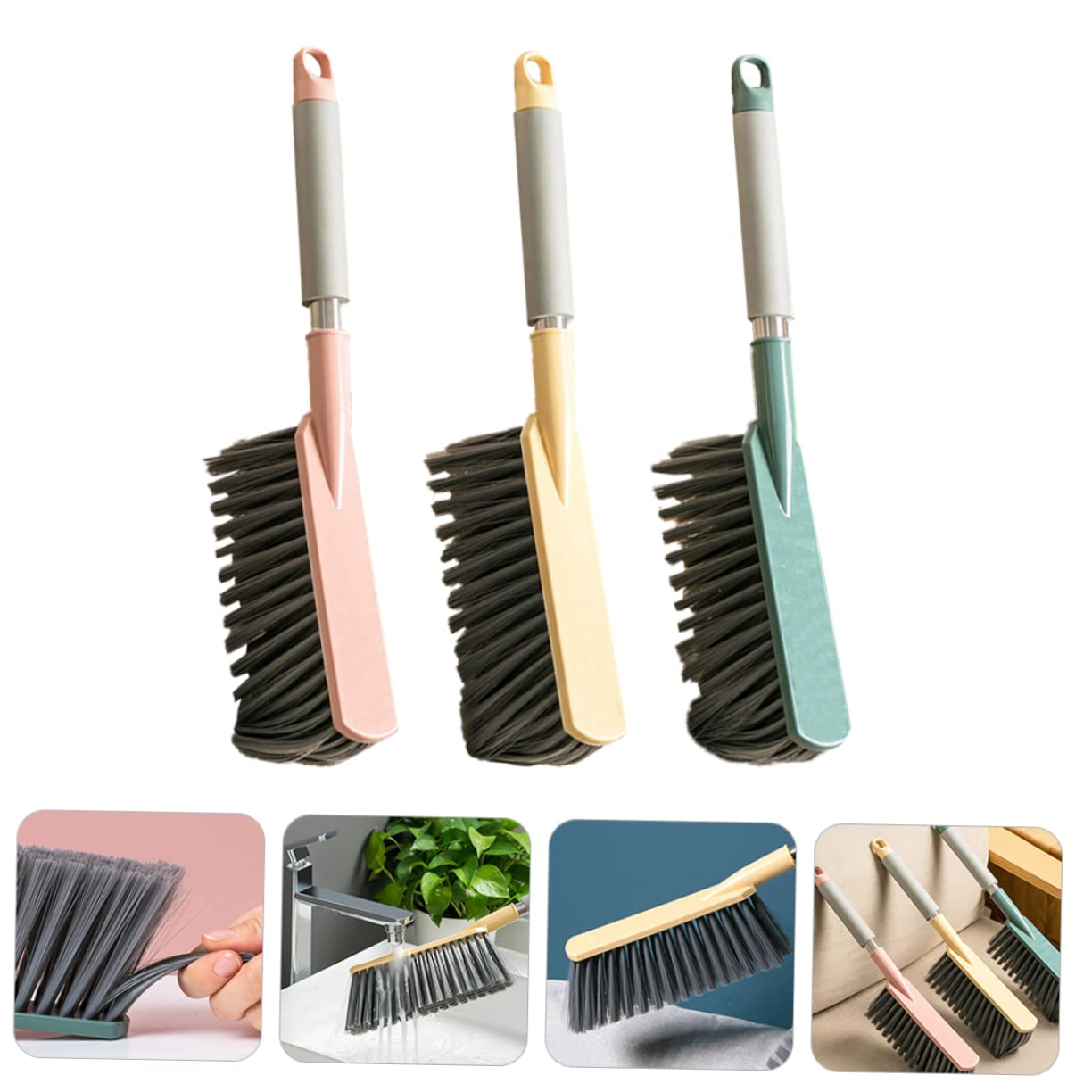 BESTYASH Bed Broom Dust Brush Cleaner 3 Pack Soft Bristle for Household Car Vent Cleaning