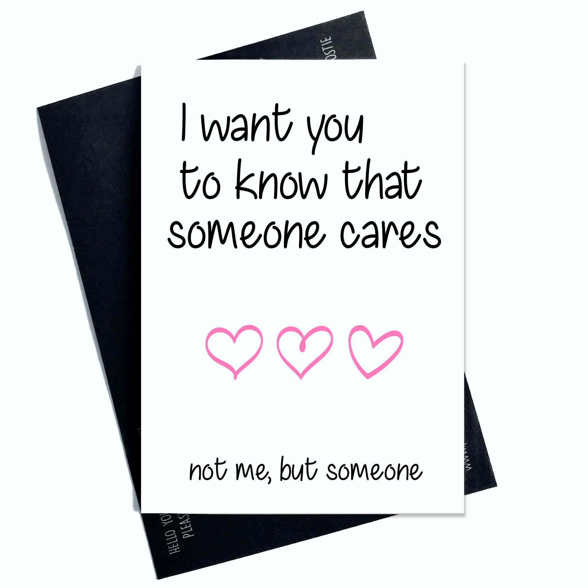 Peachy Antics Funny Get Well Soon Cards I Want You To Know Someone Cares But Not Me Card Joke Laughter Fun Novelty SP22