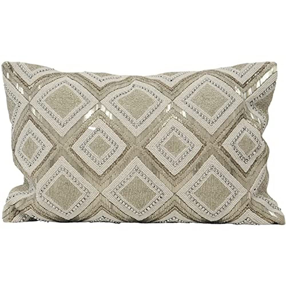 Riva Paoletti Kenitra Cushion Cover, Silver, 35 x 50cm