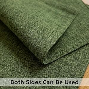   Demetex-Cloth-Placemats-Green-Set-of-4-Vintage-Textured-Linen-Place-Mats-Heat-Resistant-Plate-Placemat-for-Kitchen-Dinning-Table-Green