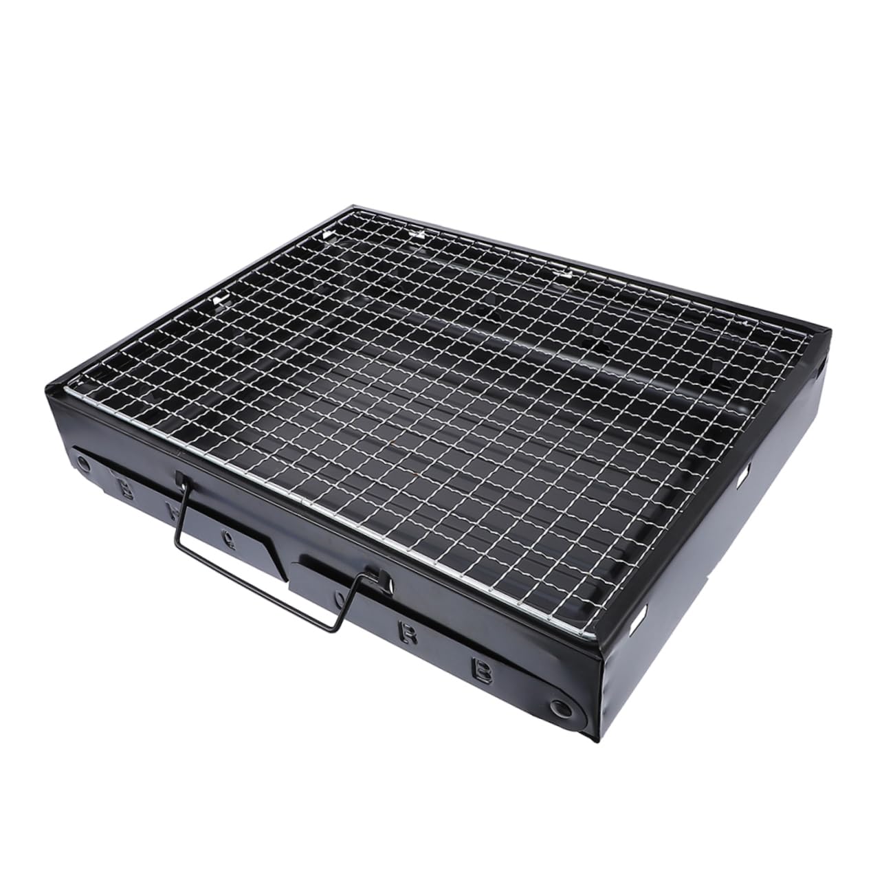 1 Szt. Przenośny Grill Ogrodowy Mini Grill Na Węgiel Drzewny Grill Kempingowy Stalowy Materiał Zapewniający Długotrwałe Użytkowanie