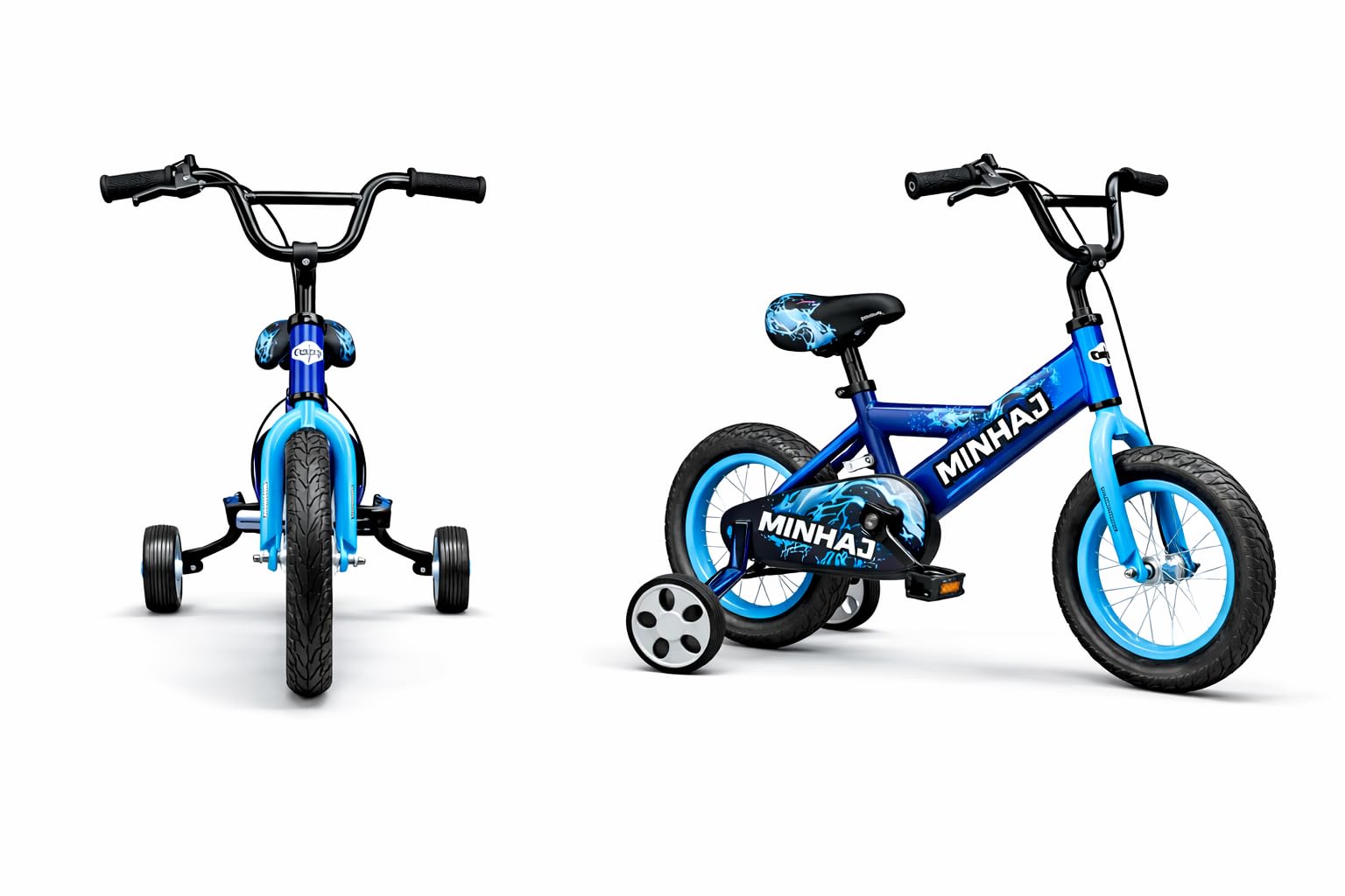 Minhaj Sport 12 BMX Bicycle, 12-Inch Wheels, Yellow Blue Red Pink