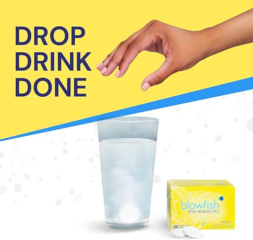 Miniatura 6 de Blowfish para dolores de cabeza  Tabletas efervescentes de máxima fuerza para aliviar el dolor de cabeza - Trata los dolores de cabeza rápidamente,