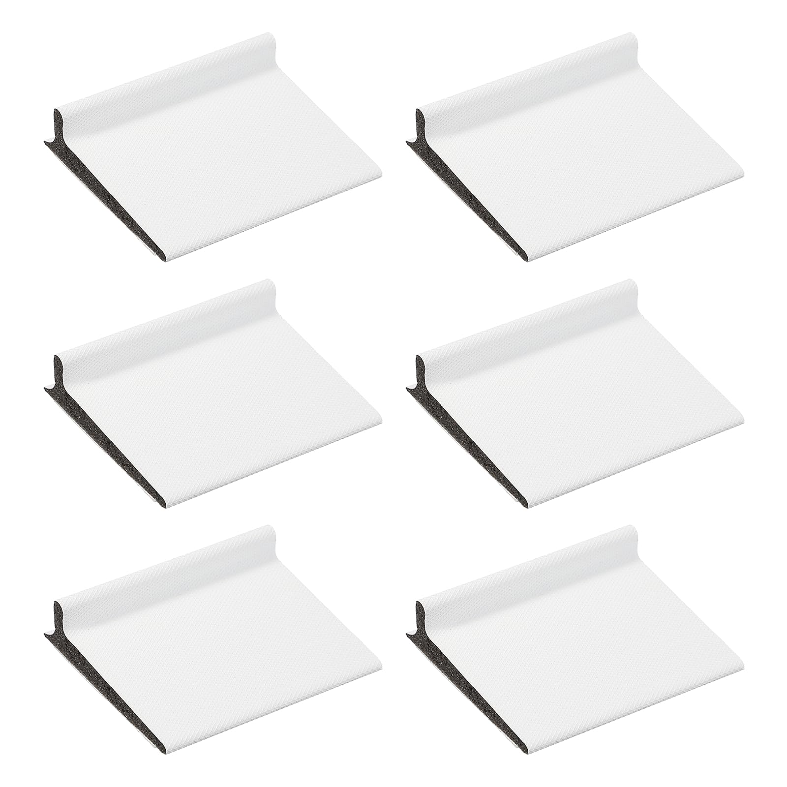 sourcing map 6 Pcs Door Corner Seal, Raised Behind Self-Adhesive Draft Stopper Corner Pads for Exterior Door Frame Seal Draft, Soundproof, White