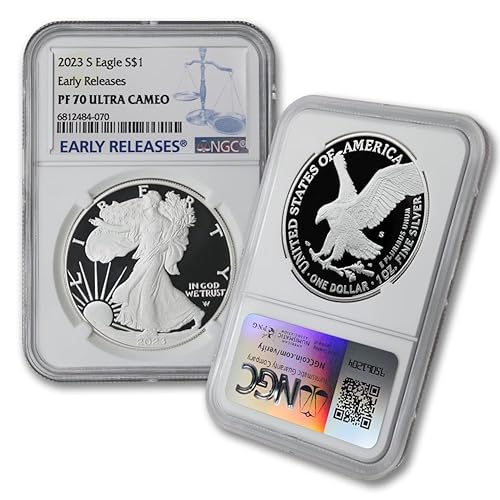 2023 S 1 oz Proof American Silver Eagle PF-70 Ultra Cameo (Early Releases) $1 NGC PF70UCAM
