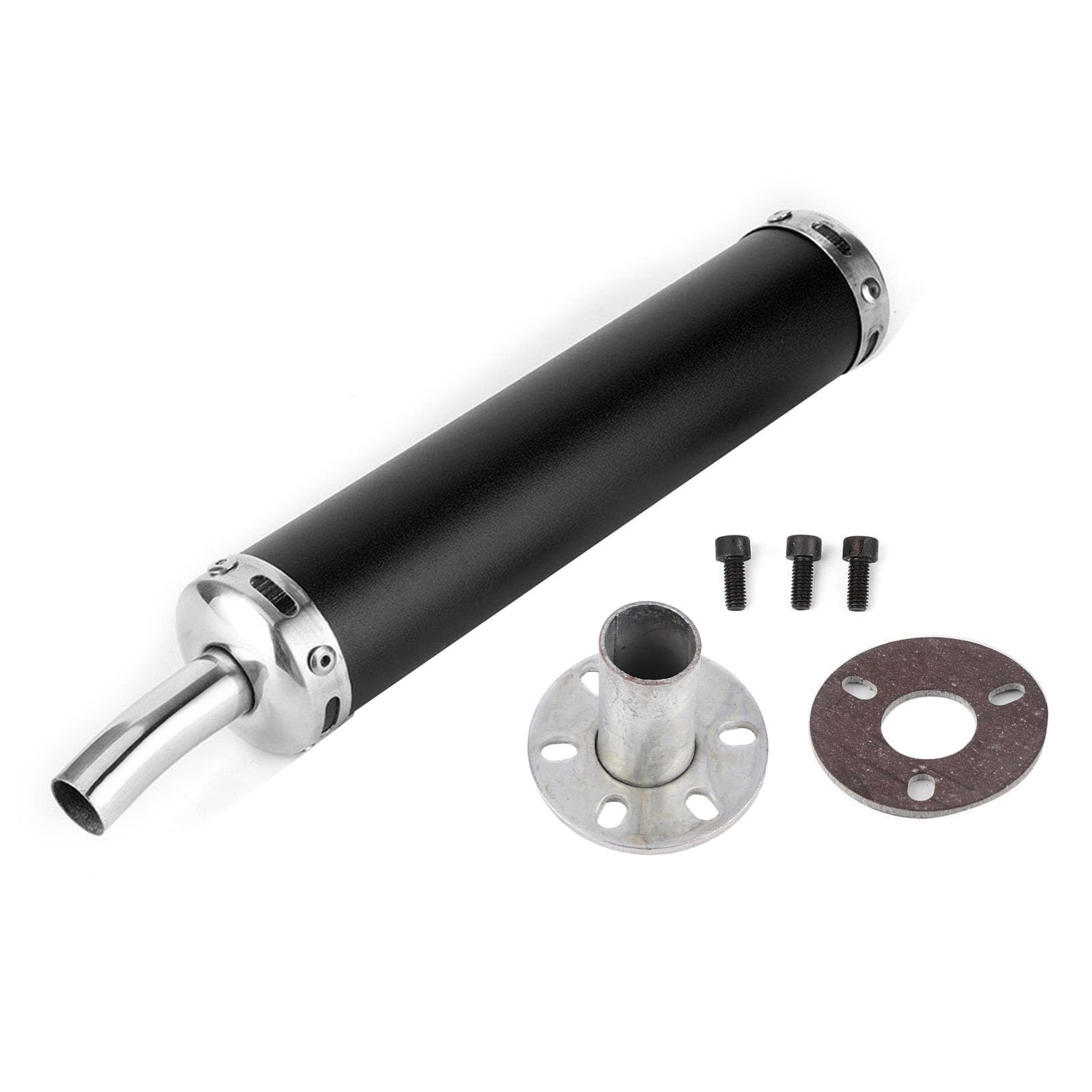 Silenziatore Scarico Moto In Acciaio Inox 20mm 0.8in Per Moto A 2 Tempi Design Stylish Riduzione Rumore Elevata Resistenza