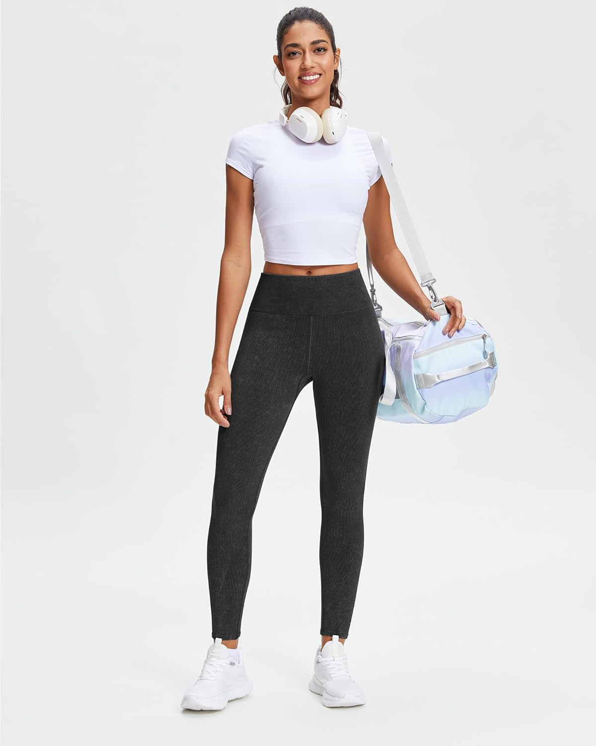 Stelle Workout Ribbed Seamless Leggings for Women High Waist Tummy Control Gym Leggings Athletic Yoga Pants - Image 6