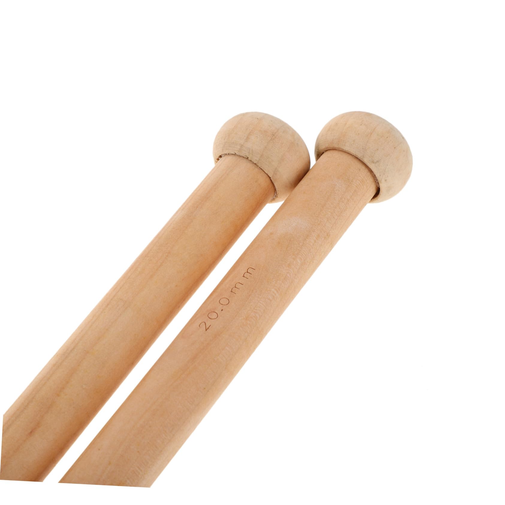 6 Große Holz Stricknadeln für Dickes Garn, 35cm, Einspitzig