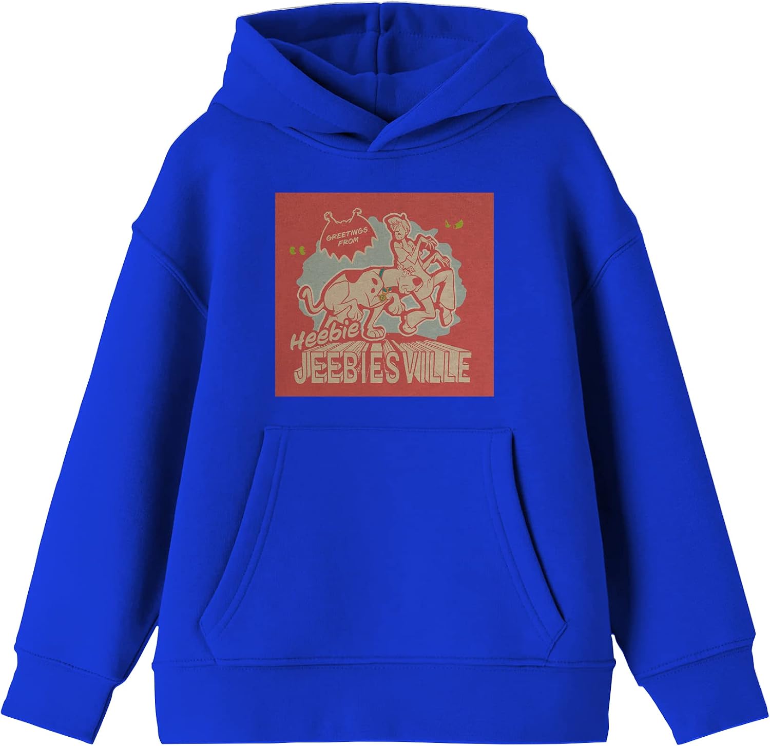 Velma Scooby Doo Cartoon Character Jeebies Ville Youth Boys Royal Blue Hoodie