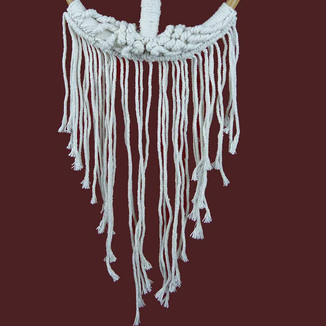 Simandra traditioneller handgefertigter Traumfänger mit Lebensbaum im Makramee Stil – hängender Boho Dreamcatcher mit Lebensbaum aus natürlichen Materialien handgefertigt – 28 x 80 cm