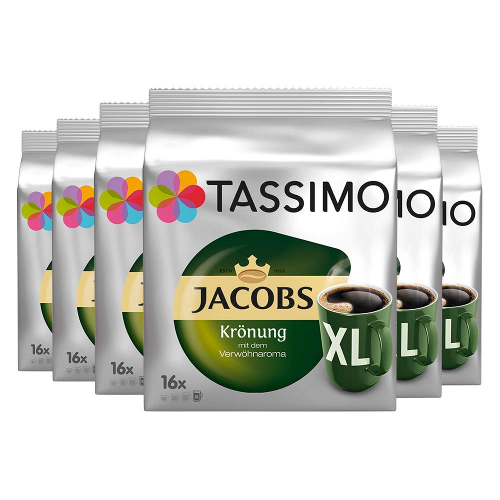 Tassimo Jacobs Krönung XL, 6er Pack (6 x 16 Portionen)