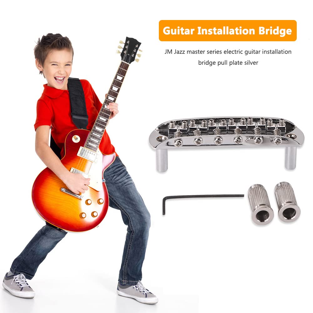 Amazon | JM JazzMaster用ギターブリッジ調整可能ねじ6弦サドルギター