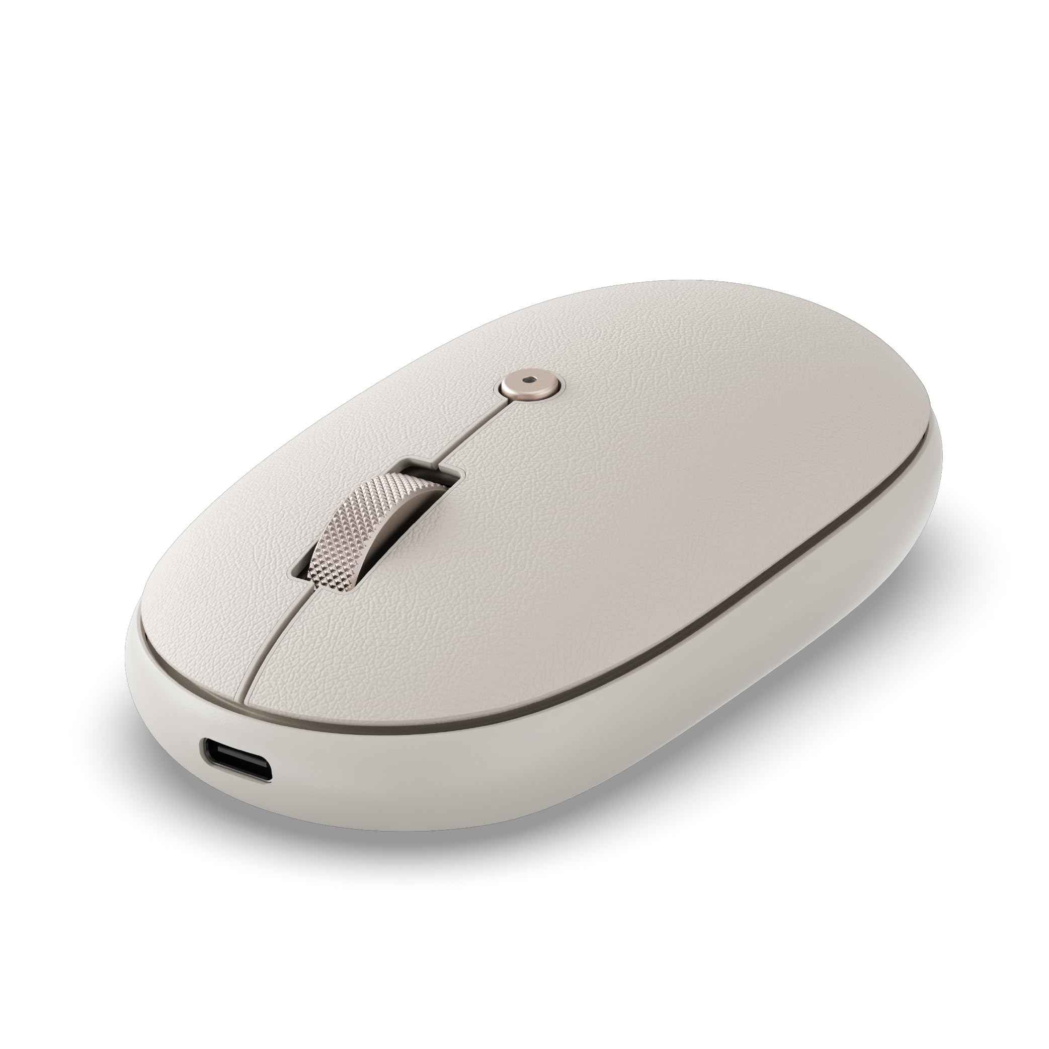 Satechi OntheGo Bluetooth Mouse with USB C Rechargeable Battery, Connect up 3 Devices, Compact and Portable Wireless Mouse for Laptop, Computer,