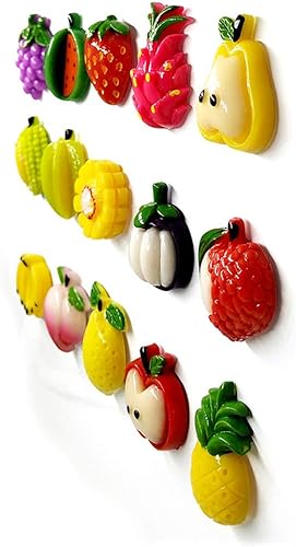 Miniatura 7 de 10 Uds. de simulación de resina de fruta imanes de nevera pizarra blanca pegatinas magnéticas recuerdo refrigeradores etiqueta magnética decoración