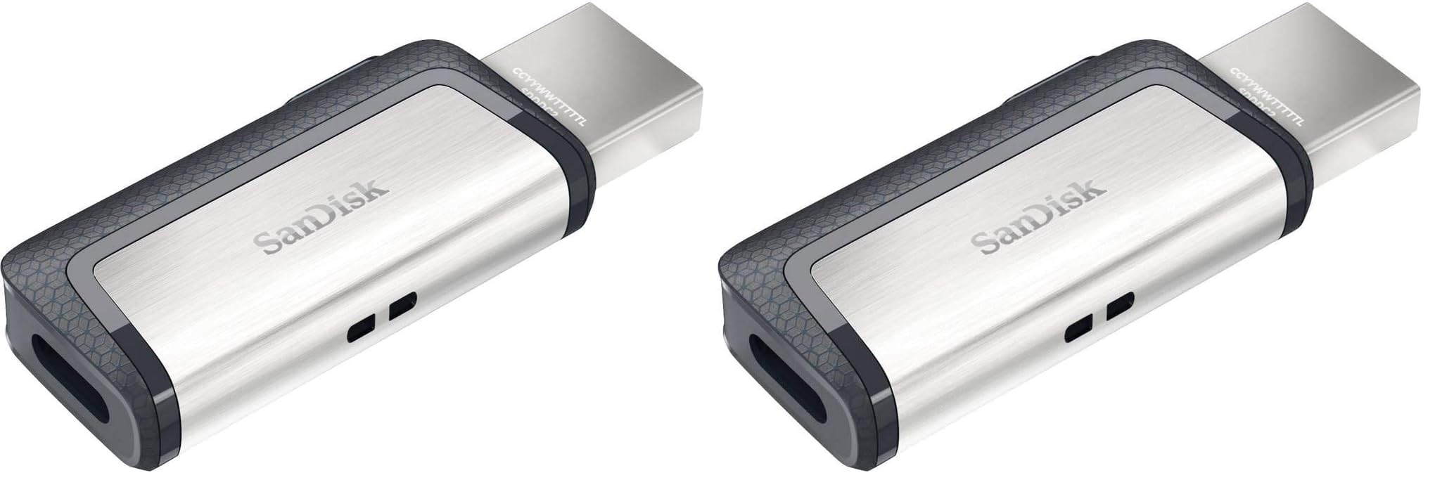 SanDisk 32GB Ultra Dual Drive USB Type-C | USB 3.1 | Dual Interface | Pack of 2 | Black/Silver