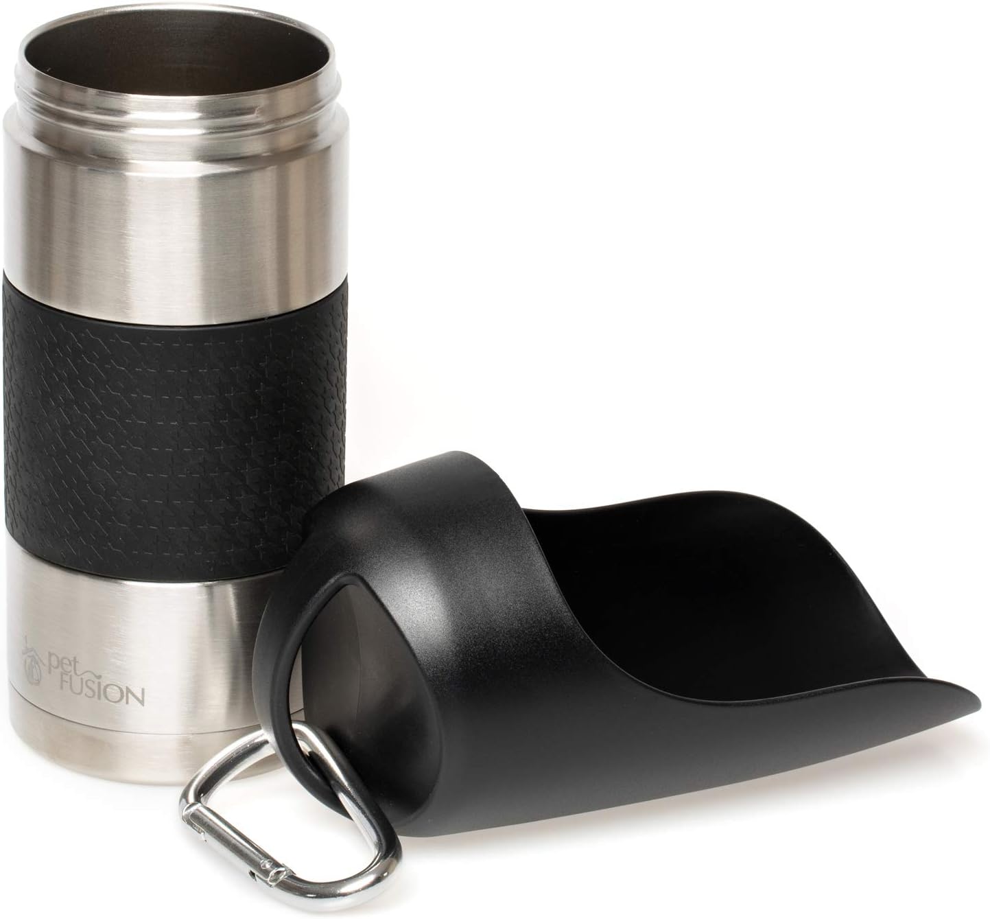 PetFusion Portable Dog Water Bottle & Bottle Dispenser (New-Large 22oz Dispenser) Insulated 2 Wall Stainless Steel- Optimal Cool Water Temp