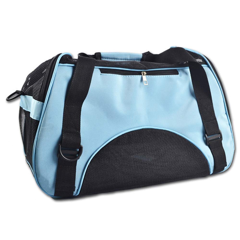 Sac de transport animal bleu taille M pour chien et chat voyageant en train