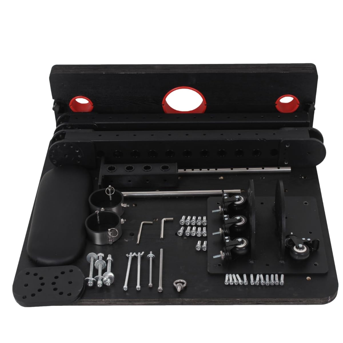 Generic BDSM Bondage Shackles Kit Slave Restraint Rack Love Furniture Binding Wooden Yoke Sex Toys, Black