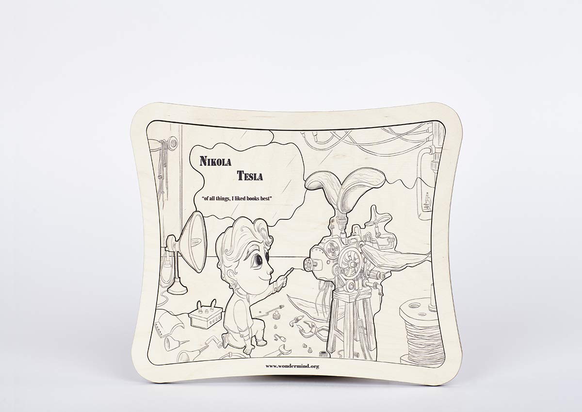 Buy Wooden Jigsaw Puzzles for Kids. Nikola Tesla. The First Electronic