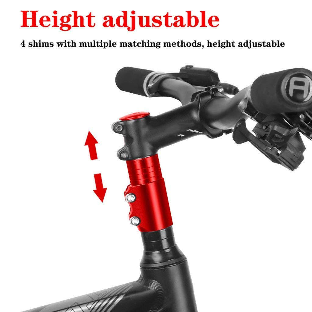 Stop aluminium rower kierownica widelec widelec rozszerzenie łodygi 70 mm, góra kierownica podest adapter głowy 28,6 mm (uniwersalny kaliber) (kolor: srebrny)