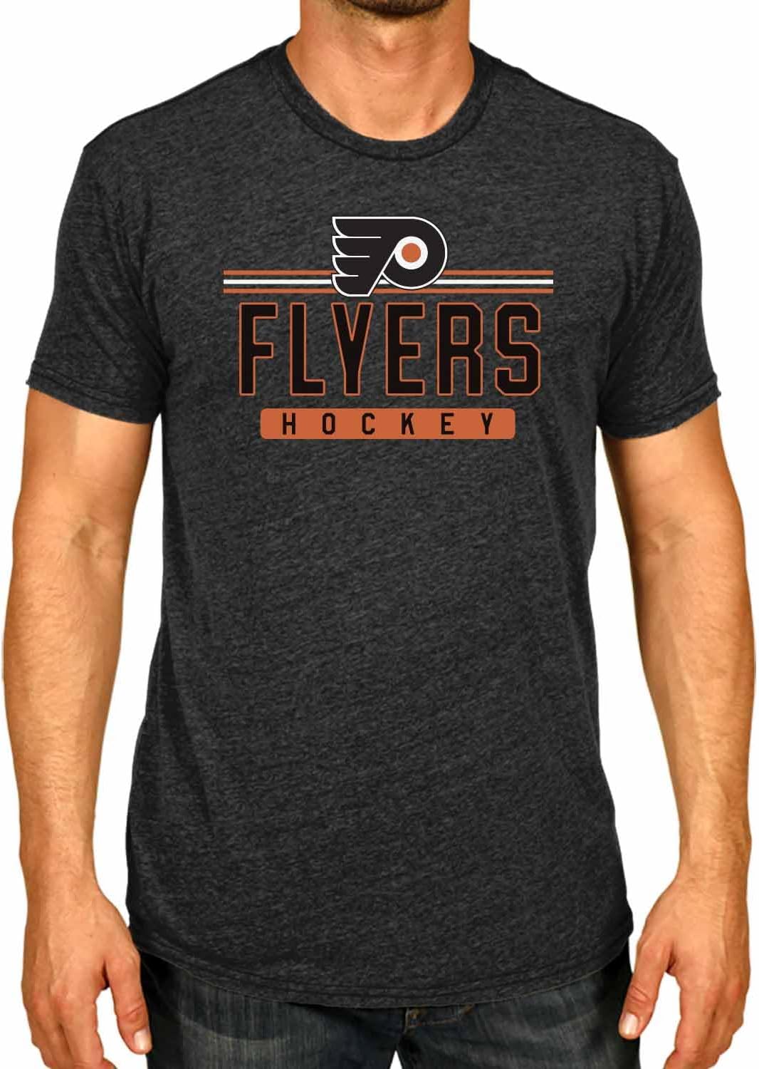 Adult NHL Heather Charcoal True Fan Hockey T-Shirt - Tagless Cotton Polyester Blend - Ultimate Comfort