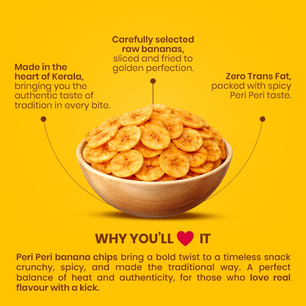 Kerala Thingz Chips Combo 830g | Authentic + Peri Peri + Tangy Tomato (Each 100g Pack) + Tapioca Chips (80g) + Kerala Jackfruit Chips + Madras Mixture + Butter Murukku (Each 150g Pack)