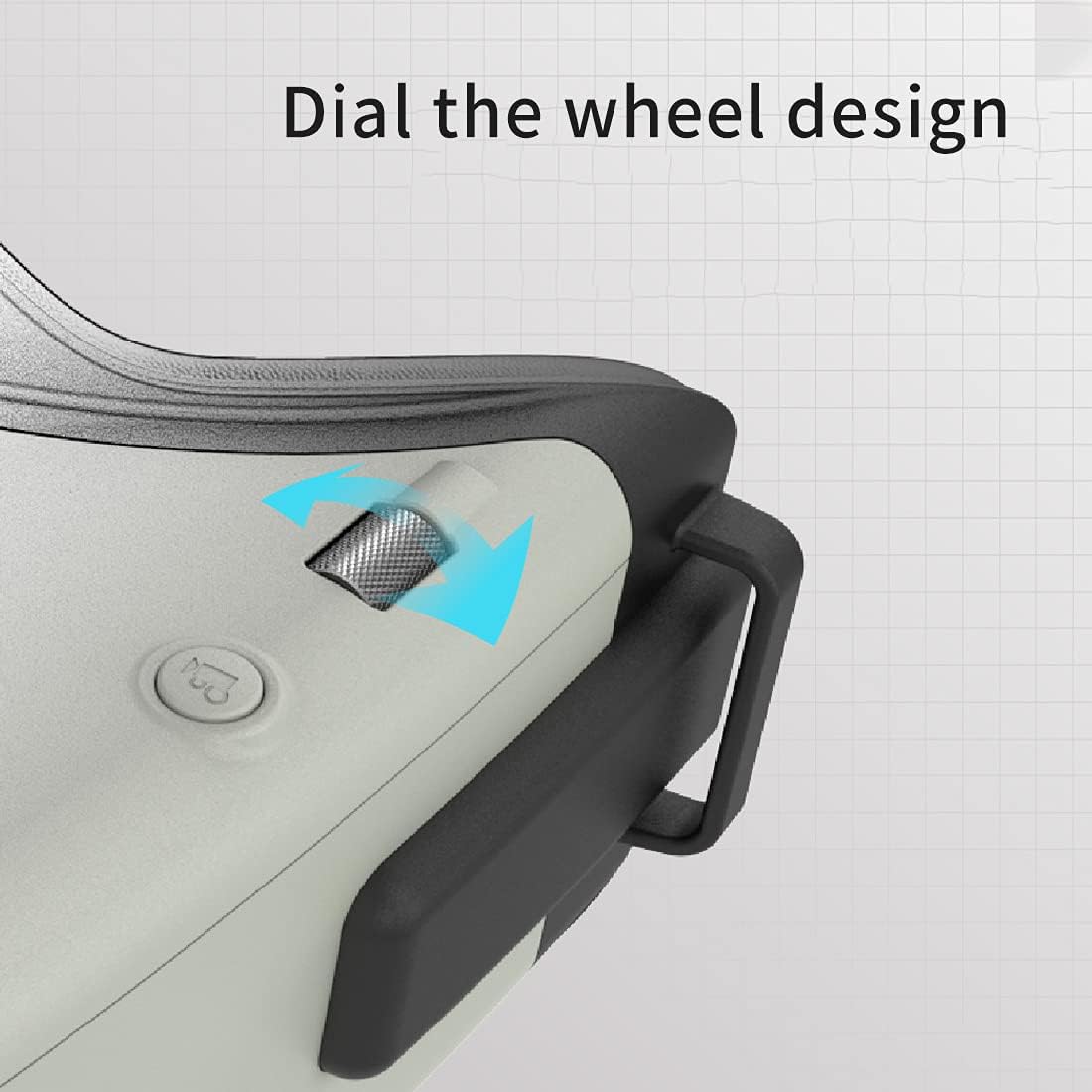 Close-up of the dial wheel design on SKYZONE Cobra X V4 Goggles for menu navigation