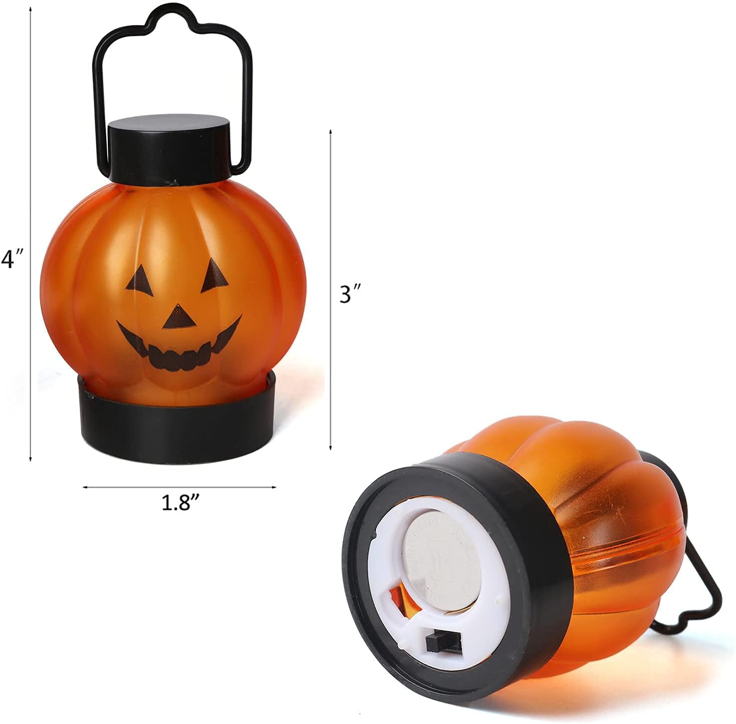 12 PCS LED Bougies Chauffe-Plat à La Citrouille Flaes Alienté