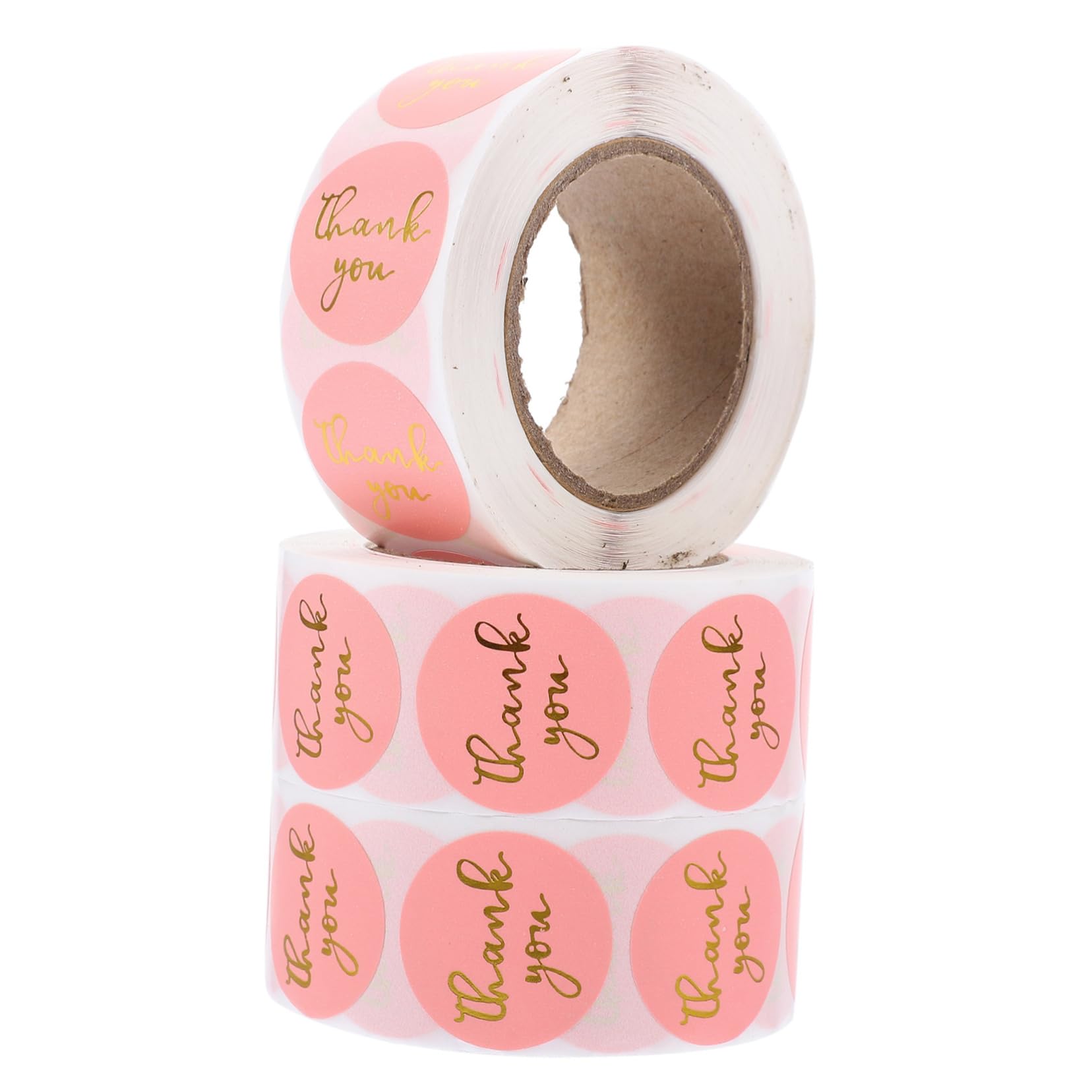 NUOBESTY 5 Sätze Personalisierte Sticker Personalisierte Aufkleber Scrapbook Sticker Danke Karten Punkt Dekorativer Etikettenaufkleber Danke, Dass Sie Aufkleber Versiegeln Rosa 3 Rollen * 5