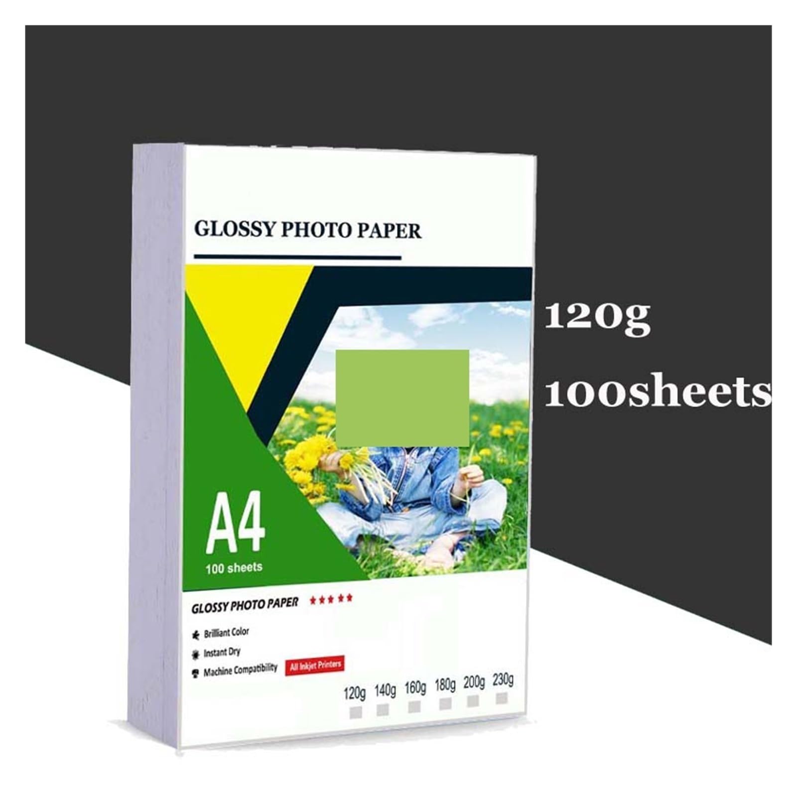 DAVBIR A4 100 fogli carta fotografica lucida stampante carta fotografica carta lucida for ufficio stampante a getto d'inchiostro perfection (Color : 120g)