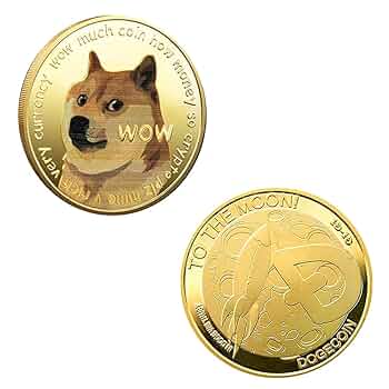 ドージコイン １オンス銀貨 アメリカ 仮想通貨 Dogecoin Amazon | ドージコイン Dogecoin WOW To The Moon 月へ 物理的
