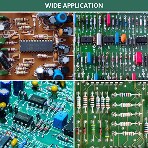 Uiusaur 500Pcs 25 Value Carbon Film Resistors Assortment Kit 1 Ohm-1M Ohm With 5% 1/4W For Industrial Electrical And Arduino， Tv, Lcd Monitor, Radio, Stereo, Game, Washing Machine, Water Heater, Etc. #TOP6